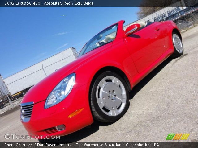 2003 Lexus SC 430 in Absolutely Red