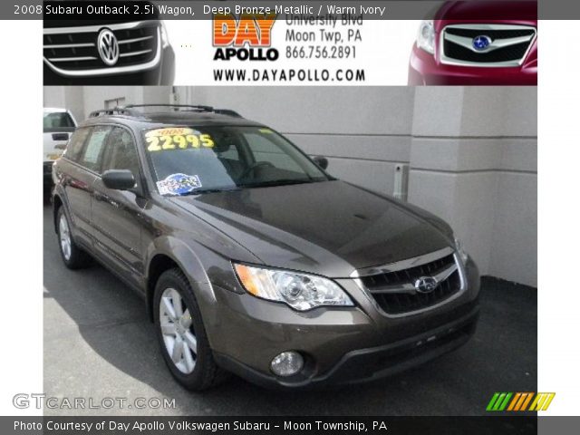 2008 Subaru Outback 2.5i Wagon in Deep Bronze Metallic