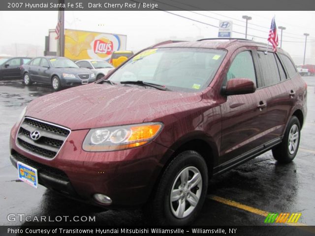 2007 Hyundai Santa Fe SE in Dark Cherry Red