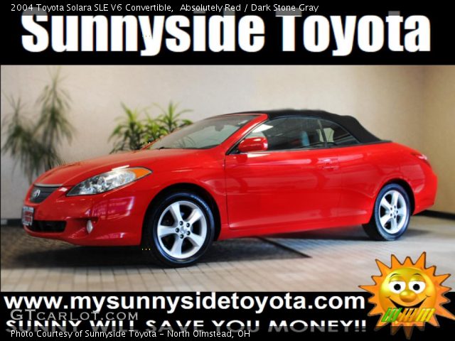 2004 Toyota Solara SLE V6 Convertible in Absolutely Red