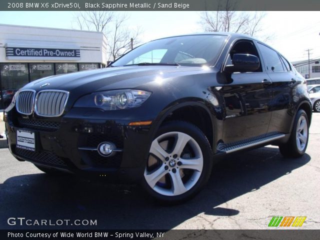 2008 BMW X6 xDrive50i in Black Sapphire Metallic