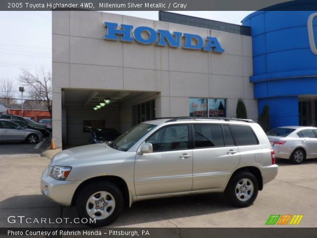 2005 Toyota Highlander 4WD in Millenium Silver Metallic