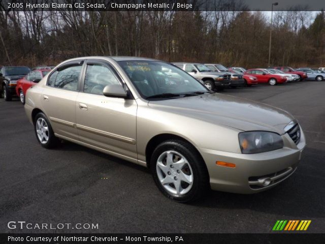 2005 Hyundai Elantra GLS Sedan in Champagne Metallic