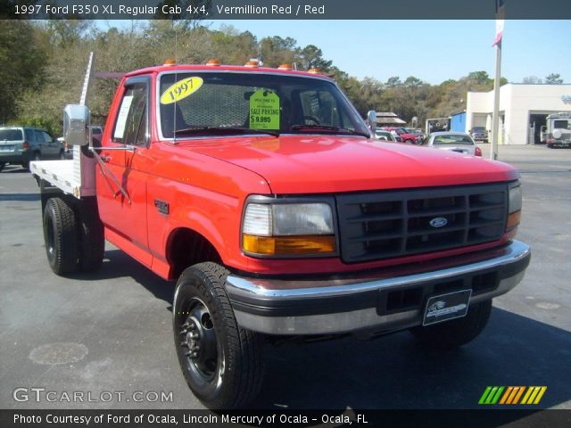 1997 Ford F350 XL Regular Cab 4x4 in Vermillion Red