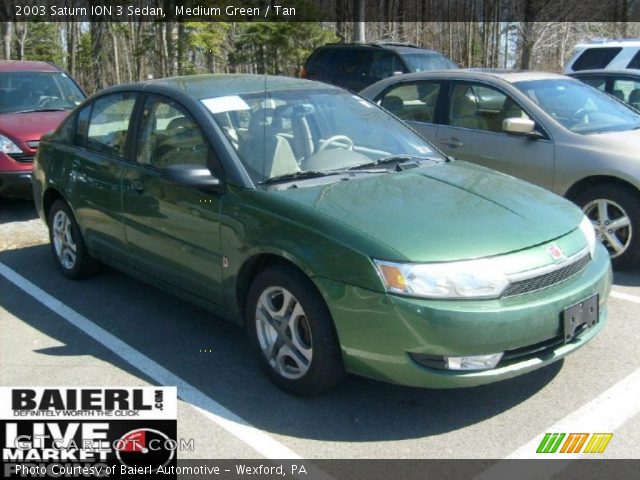 2003 Saturn ION 3 Sedan in Medium Green
