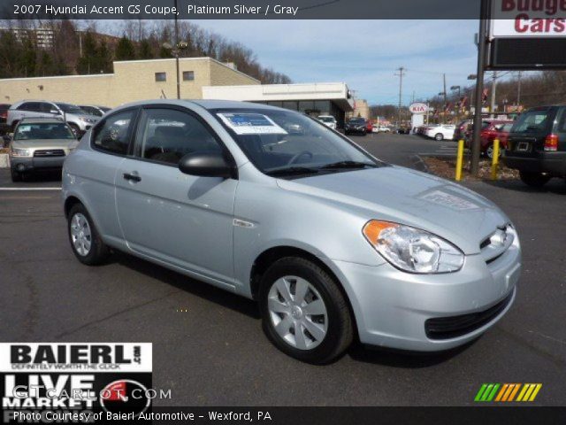 2007 Hyundai Accent GS Coupe in Platinum Silver