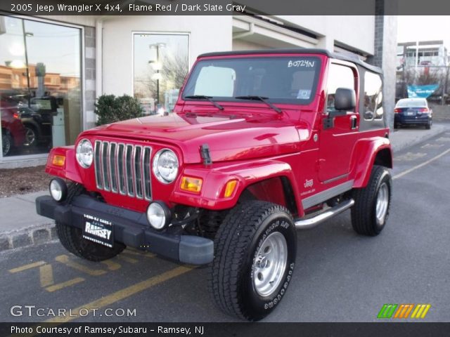 2005 Jeep Wrangler X 4x4 in Flame Red