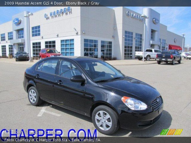 2009 Hyundai Accent GLS 4 Door in Ebony Black