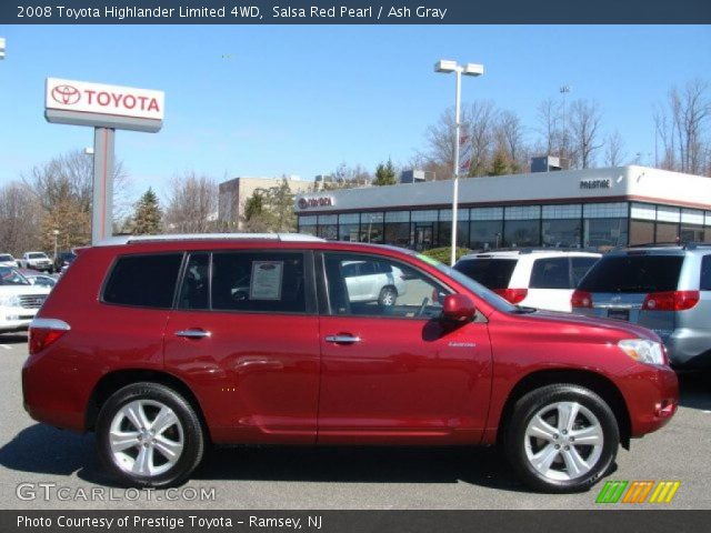 2008 Toyota Highlander Limited 4WD in Salsa Red Pearl