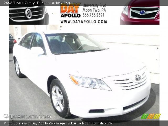 2008 Toyota Camry LE in Super White