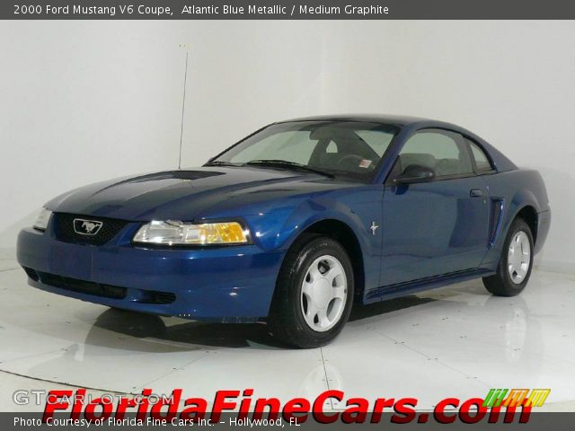 2000 Ford Mustang V6 Coupe in Atlantic Blue Metallic