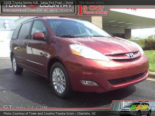 2008 Toyota Sienna XLE in Salsa Red Pearl