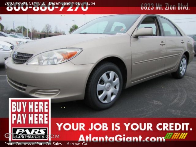 2003 Toyota Camry LE in Desert Sand Mica
