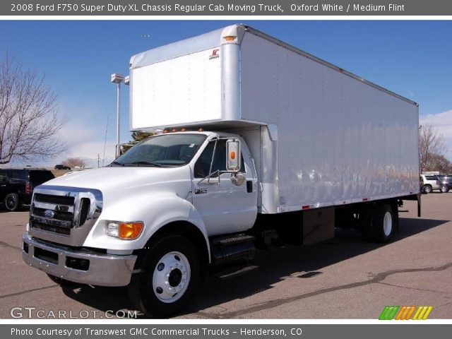 2008 Ford F750 Super Duty XL Chassis Regular Cab Moving Truck in Oxford White