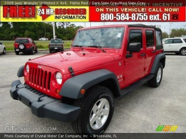 2008 Jeep Wrangler Unlimited X 4x4 in Flame Red