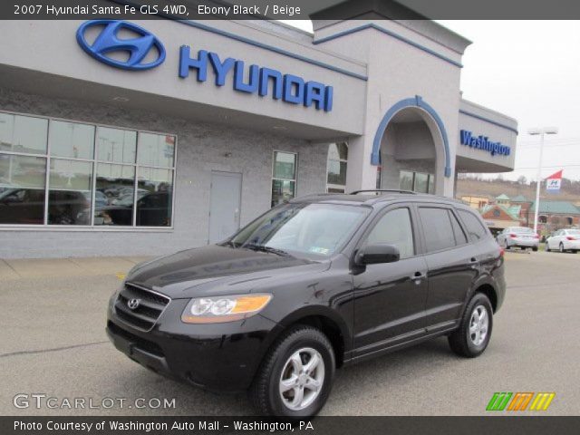 2007 Hyundai Santa Fe GLS 4WD in Ebony Black