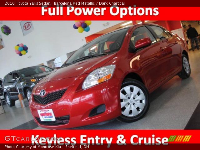 2010 Toyota Yaris Sedan in Barcelona Red Metallic