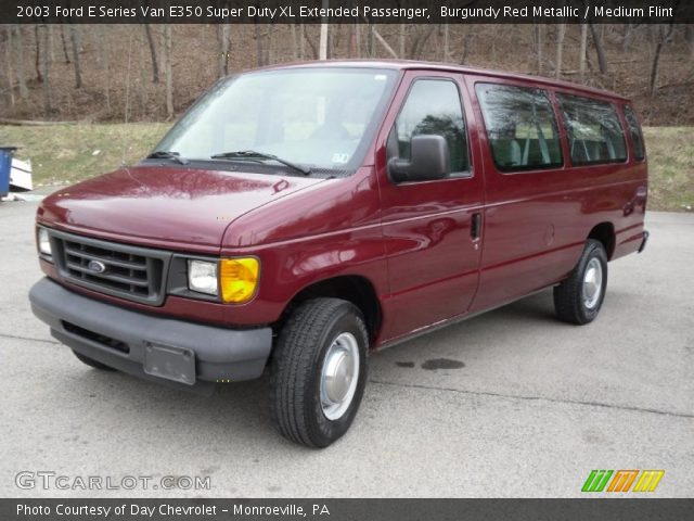 2003 Ford E Series Van E350 Super Duty XL Extended Passenger in Burgundy Red Metallic