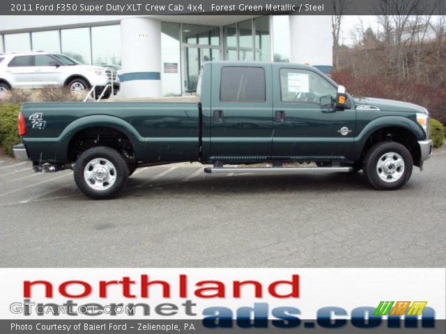 2011 Ford F350 Super Duty XLT Crew Cab 4x4 in Forest Green Metallic