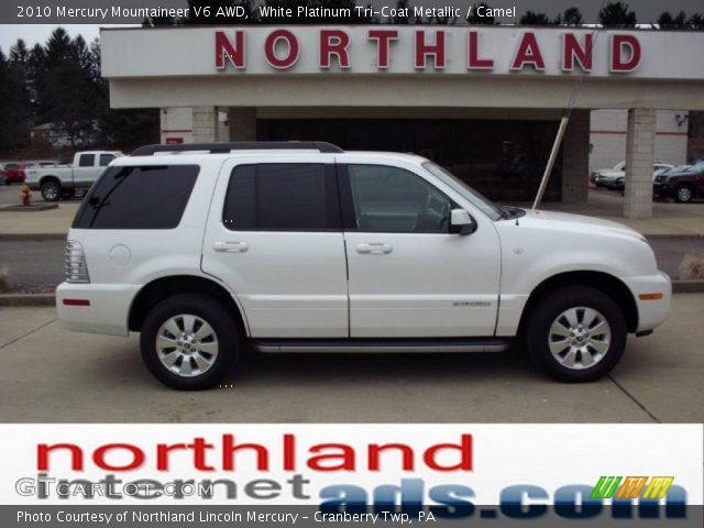 2010 Mercury Mountaineer V6 AWD in White Platinum Tri-Coat Metallic