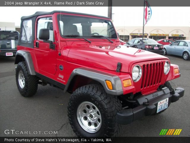 2004 Jeep Wrangler X 4x4 in Flame Red