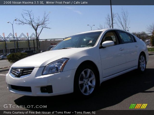 2008 Nissan Maxima 3.5 SE in Winter Frost Pearl