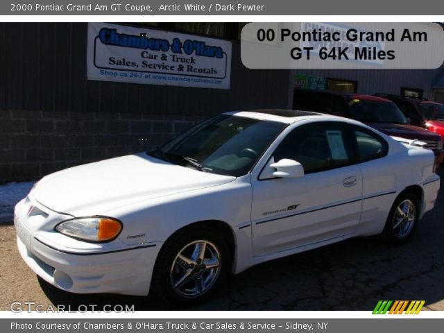 2000 Pontiac Grand Am GT Coupe in Arctic White