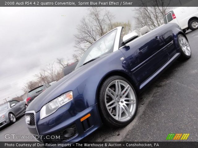 2008 Audi RS4 4.2 quattro Convertible in Sprint Blue Pearl Effect