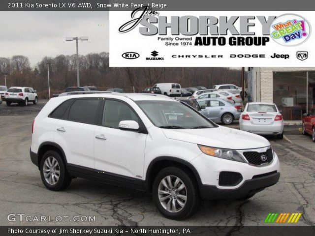 2011 Kia Sorento LX V6 AWD in Snow White Pearl
