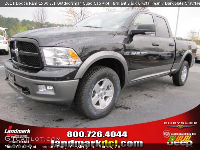 2011 Dodge Ram 1500 SLT Outdoorsman Quad Cab 4x4 in Brilliant Black Crystal Pearl