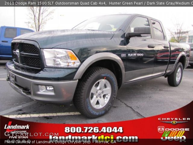 2011 Dodge Ram 1500 SLT Outdoorsman Quad Cab 4x4 in Hunter Green Pearl