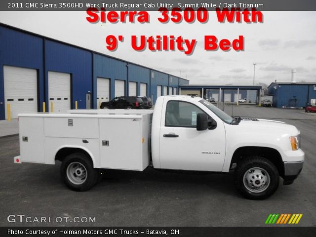 2011 GMC Sierra 3500HD Work Truck Regular Cab Utility in Summit White