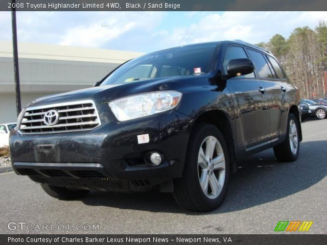 2008 Toyota Highlander Limited 4WD in Black