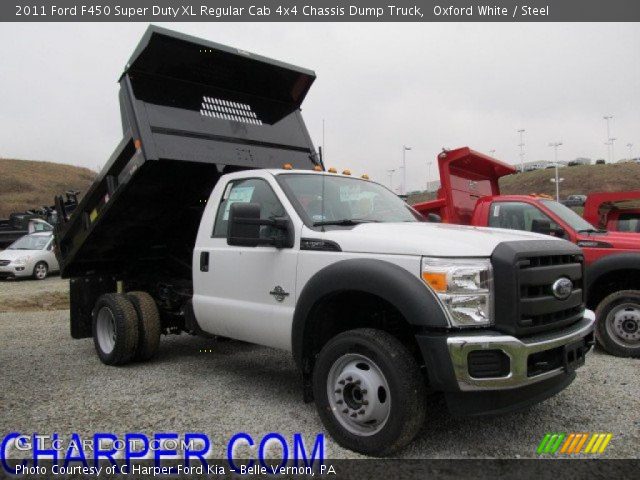 2011 Ford F450 Super Duty XL Regular Cab 4x4 Chassis Dump Truck in Oxford White