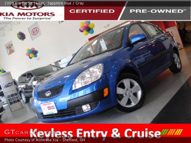 2009 Kia Rio SX Sedan in Sapphire Blue