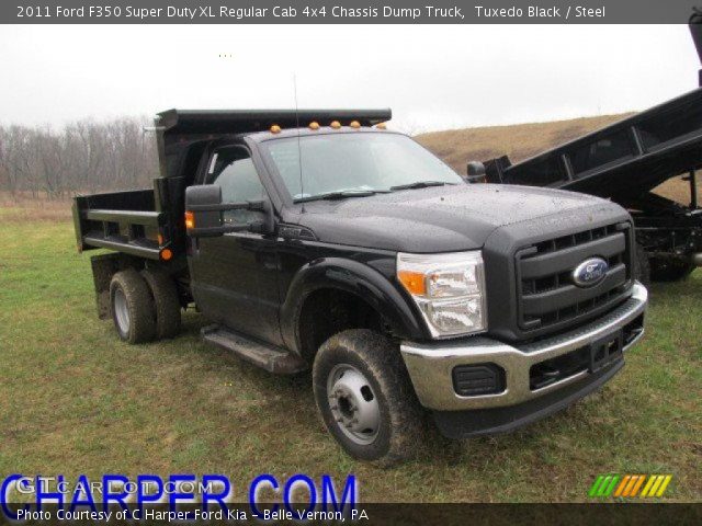 2011 Ford F350 Super Duty XL Regular Cab 4x4 Chassis Dump Truck in Tuxedo Black