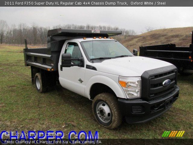 2011 Ford F350 Super Duty XL Regular Cab 4x4 Chassis Dump Truck in Oxford White