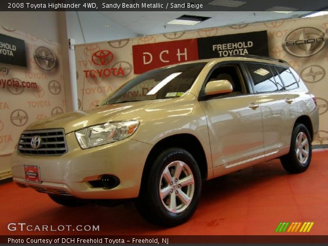 2008 Toyota Highlander 4WD in Sandy Beach Metallic