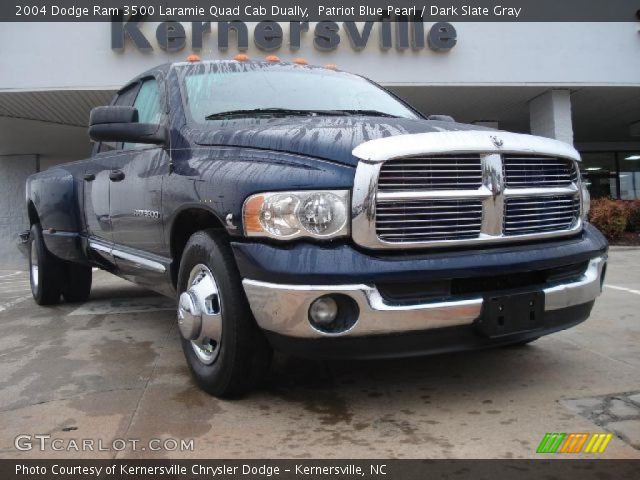 2004 Dodge Ram 3500 Laramie Quad Cab Dually in Patriot Blue Pearl