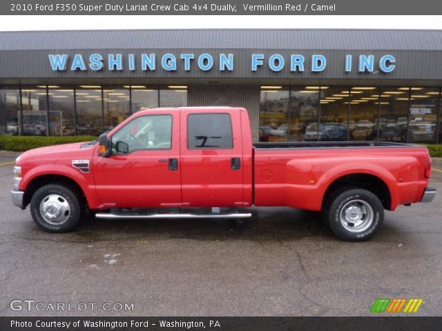 2010 Ford F350 Super Duty Lariat Crew Cab 4x4 Dually in Vermillion Red