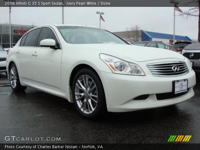 2008 Infiniti G 35 S Sport Sedan in Ivory Pearl White