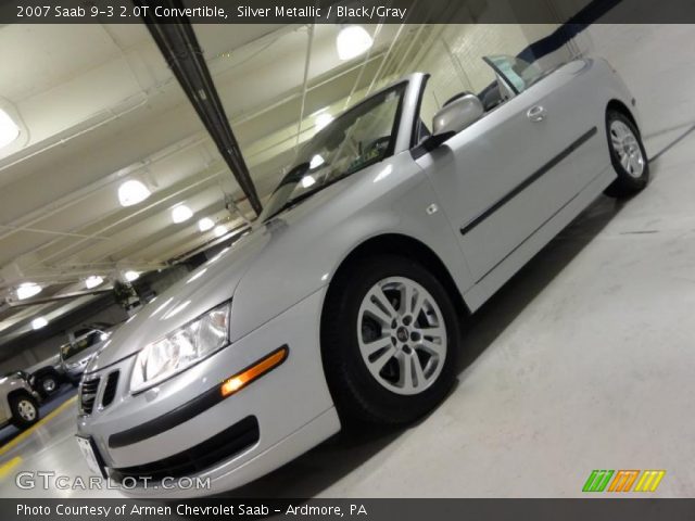 2007 Saab 9-3 2.0T Convertible in Silver Metallic