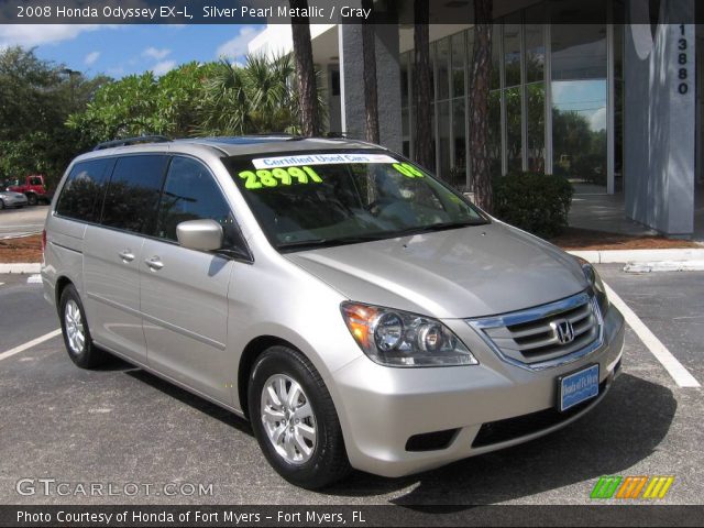 2008 Honda Odyssey EX-L in Silver Pearl Metallic