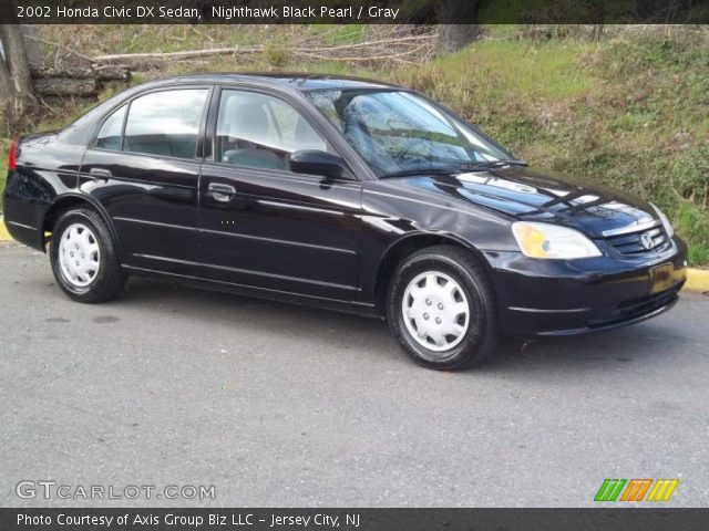 2002 Honda Civic DX Sedan in Nighthawk Black Pearl