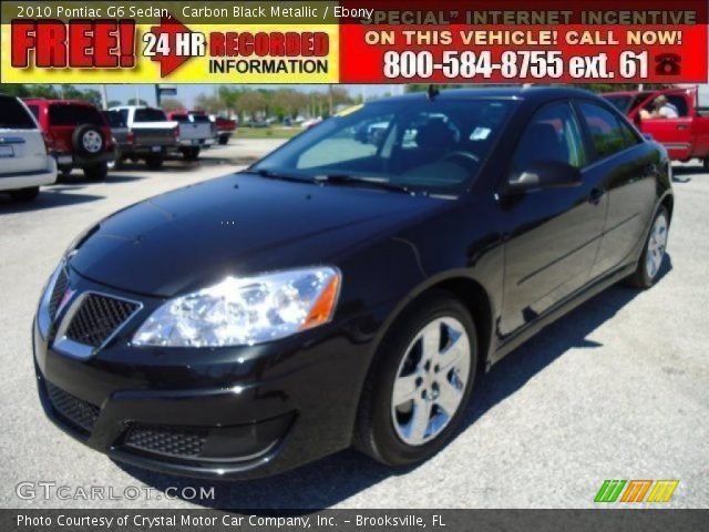 2010 Pontiac G6 Sedan in Carbon Black Metallic