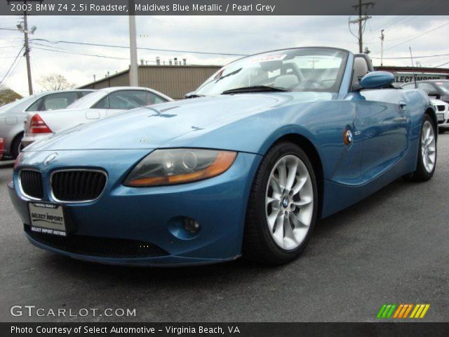 2003 BMW Z4 2.5i Roadster in Maldives Blue Metallic