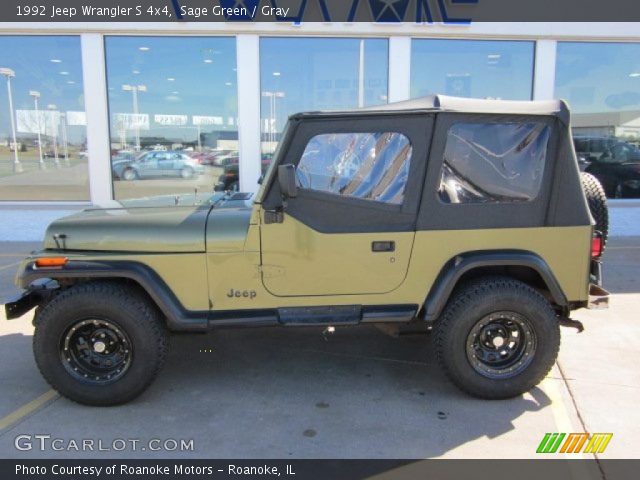 1992 Jeep Wrangler S 4x4 in Sage Green