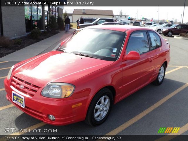 2005 Hyundai Accent GLS Coupe in Retro Red