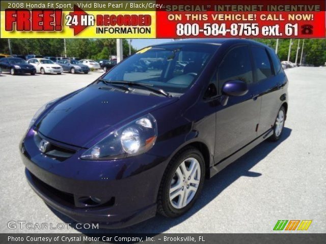 2008 Honda Fit Sport in Vivid Blue Pearl