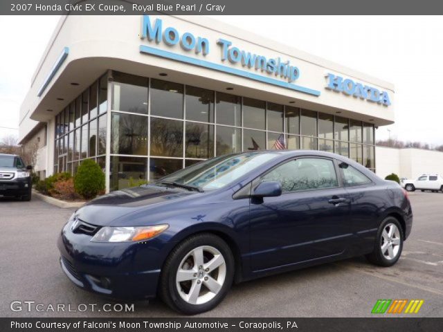 2007 Honda Civic EX Coupe in Royal Blue Pearl